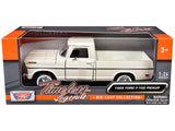 1969 Ford F100 Pickup Truck Cream Timeless Legends Series 1/24 Diecast Model Car by Motormax