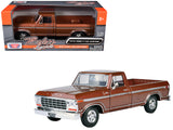 1979 Ford F150 Pickup Truck Brown 1/24 Diecast Model Car by Motormax
