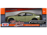 2023 Dodge Charger SXT Green Metallic Timeless Legends Series 1/24 Diecast Model Car by Motormax