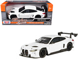 BMW M4 GT3 White Timeless Legends Series 1/24 Diecast Model Car by Motormax