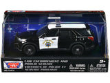 2022 Ford Police Interceptor Utility California Highway Patrol Black and White Law Enforcement and Public Service Series 1/4