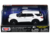 2022 Ford Police Interceptor Utility White Unmarked Custom Builders Kit Law Enforcement and Public Service Series 1/43 Diec
