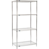 Nexel® 4 Shelf Chrome Wire Shelving Unit Starter 42W X 21D X 86H
