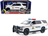 2025 Chevrolet Tahoe PPV RCMP (Royal Canadian Mounted Police) White with Stripes with Flashing Light Bar and Front and Rear Li