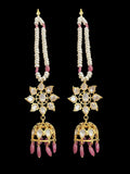 BR310 Bridal jadavi lacha , satlada in moissanite and emeralds ( SHIPS IN 5 WEEKS )