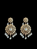 DLN119 Moissanite Polki Asif jaahi Rani haar with pearls ( READY TO SHIP )