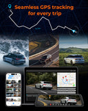 M4 2ch Mirror Dash Cam with 4K Front and 2.5K Rear Cameras, 12"IPS Touchscreen