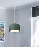 18"W 2 Light Swag Plug-In Pendant Granite Gray with Diffuser White Cord