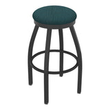 802 Misha 25 Swivel Counter Stool With Pewter Finish And Graph Tidal Seat