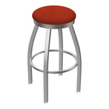 802 Misha Stainless Steel 30 Swivel Bar Stool With Graph Poppy Seat