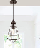 8"W Daudin 1-Light Pendant Burnished Bronze