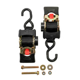 Camco Tie Down Straps 2 Width Retarctable 5.5' Bolt-On