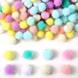240 Pcs Pom Poms for Crafts Small Pompoms Puff Balls 1.5 Cm Small Pom Poms for Crafts Multicolor Mini Pompoms Bulk for DIY Arts,
