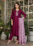 Wedani Rayon Sequence Embroidered Kurta Set With Dupatta For Women - Maroon,MAROON,M,Rayon,A-Line,