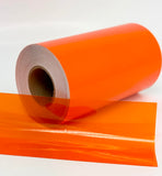 Transparent Vinyl Tape with Self-Adhesive. (4 inch x 25 ft, Orange)
