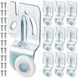 Blulu 10 Pcs Closet Sliding Door Roller Hardware Kit Wardrobe Wheels for Top Hung Bypass 3/4 to 1-3/8 Inch Thick Kitchen Doors (
