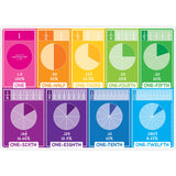 Ashley Productions ASH95010 Smart Poly Learning Mat, Fractions, Polypropylene (PP)/Paper, 12 x 17