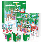 DIY Christmas Advent Calendar to Fill Empty Gift Box Set 2025-24 Days of Surprise Boxes for Kids, Family & Friends - Green