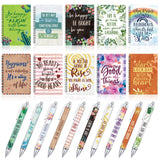 20 Pcs Inspirational Notebooks and Pen Set Inspirational A5 Notebook Motivational Quotes Lined A5 Journal Pens Motivational Ball