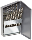 Chicago Latrobe 69881 150L LeftHand (Reverse) Flute HighSpeed Steel Jobber Length Drill Bit Set, Uncoated, 118 Degree Conventi