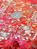 Ishin Women'S Viscose Rayon Anarkali Embellished Kurta Kpram-6072_S_Red & Orange