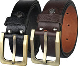 Zoro Genuine Leather Belts For Men | Pack Of 2 | GrbkGrbr02 | Size 46