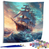 Diymood Paint by Numbers for Adults Boat, DIY Oil Painting Nautical Acrylic Paint by Number Kits for Kids Adults Beginner for Ho