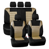 FH Group Car Seat Covers 3D Air Mesh - Universal Fit, Low Back Seat Cover, Airbag Compatible, Split Bench Rear Seat, Washable Se