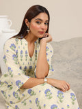 Libas Women'S Cotton Floral Kurta Set (400442_Off White_Xl)