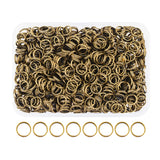 Mandala Crafts 7mm Antique Brass Double Jump Rings for Jewelry Making - 800 Pcs Small Split Key Rings Set for Crafts, DIY Keycha