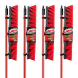 Libman Commercial 805 MultiSurface Push Broom, 64inch Length, 24inch Width, Black/Red (Pack of 4)