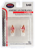 American Diorama Race Day Two Diecast Figures Set 6 for 1/43 Scale Models