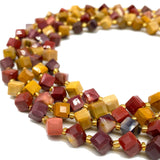 ABCGEMS Australian Tri-Color Mookaite Beads (A Revolutionary Cutting Technique Brings a More Dynamic Look to a Traditional Cube)