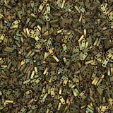 Miyuki Quarter Tila Beads - 2 Hole, 5x1.2x1.9 mm, 5 Grams Glass Beads Matte Khaki (QTL2035)