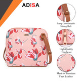 Adisa Women Girls Floral Print Faux Leather Sling Bag Crossbody (Pink),Pink,,B09XZ4SYHJ