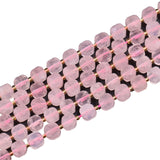 Malahill Wholesale Natural Faceted Stone Beads for Jewelry Making Sold per Bag 5 Strands Inside Cube Rose Quartz 6mm