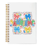 VNWEK Coquette Bow Autism Spiral Notebook Journal 5.5 x 8.3 Inch, Special Education Autism Teachers Gifts, Colorful Puzzle Piece