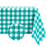 Romanstile RectangleVinyl PVC Tablecloth, 100% Waterproof Buffalo Plaid Plastic Table Cloth, Oil Proof Heavy Duty Wipeable Table