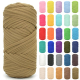 Tshirt Yarn for Crocheting,Dark Khaki T Shirt Chunky Elastic Fabric Thick T-Shirt Crochet Yarn for Beginners Crocheting Hand Kni