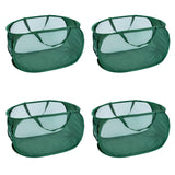 LATERONON 4 Pcs Mesh Popup Laundry Hamper, Opening Laundry Basket,Popup Laundry Basket with Durable Handles,Foldable Pop-up Mesh