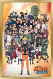 Trends International Naruto Shippuden - Group Wall Poster, 14.725 x 22.375, Gold Framed Version