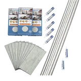 Palisade 23.2 in. x 11.1 in. Interlocking Vinyl Tile Shower and Tub Surround Kit in Wind Gust