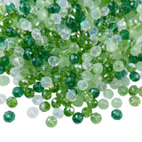 Jmassyang Briolette Rondelle Faceted AB Crystal Glass Beads for Jewelry Making Bracelets Necklaces Earrings (Green Mixed, 4mm)