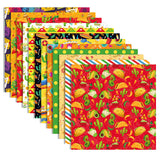 24pcs Mexican Fiesta Pattern Paper Pack 12 x 12 Christmas Black Gold Christmas Dot DoubleSided Scrapbook Specialty Paper Sc