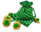 brown leaf 4X5 inch Green Potli Bags Jewelry Pouch Best for Wedding Anniversary Party Supply Return Gifting Bags (6)