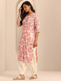 Libas Women'S Cotton Blend Kurta Set (39077B_Pink Pink Xs