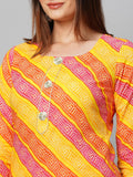 Anni Designer Women'S Cotton Blend Floral Straight Kurta With Pant (Sumali Red-Nw Large),Red,L,,,