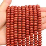 BONNY BOXX 1 Strand Natural 5 * 8mm Red Jasper Rondelle Beads, Natural Abacus Disk Stone Beads Loose Spacer Gemstone for DIY Bra