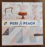 American Crafts PS00500589 Card Stock 12X12 Peri and Peach Premium Printed Cardstock Stack