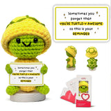 Gossby Positive Turtle Crochet - Inspirational Gift for Women - Sometimes You Forget You re Turtle-Y Awesome - Christmas, Birth